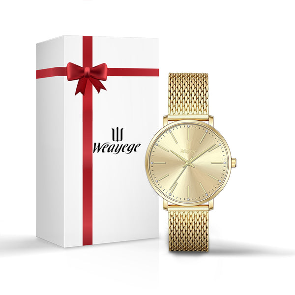 Weayege Simple and stylish analog waterproof women's watch with  Japanese quartz movement. A versatile daily commuter watch